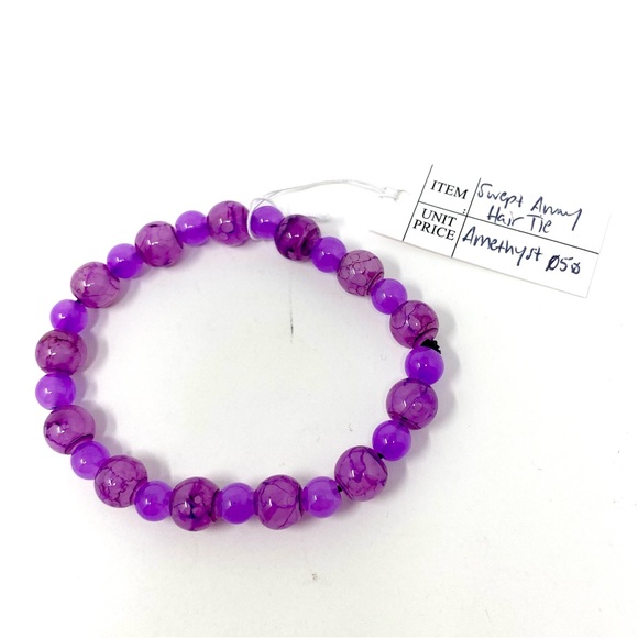 NWT Free People Swept Away Hair Tie Amethyst Purple - Picture 2 of 5